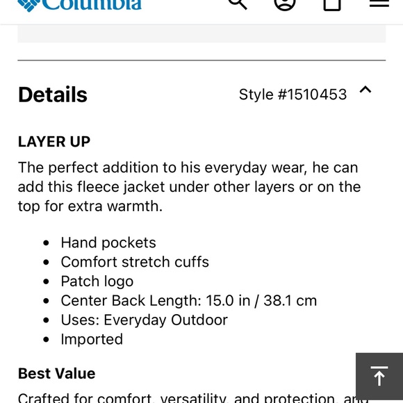 Columbia boys 2t fleece jacket - Picture 4 of 5